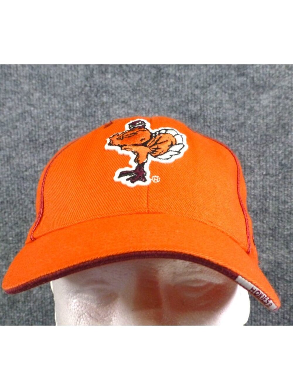 Virginia Tech Hokies Orange‎ Adjustable Hat With Embroidered Mascot By Colosseum